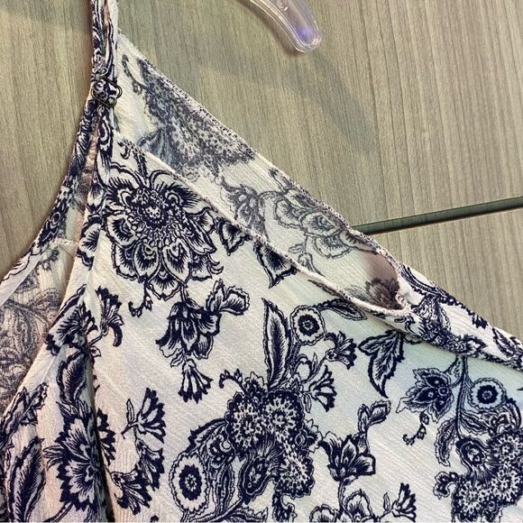 Forever 21 Boho Blue and Cream Tunic Mini Dress Medium - Picture 5 of 6